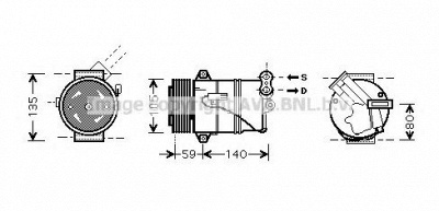 AVA QUALITY COOLING olk437 -  Компрессор, кондиционер